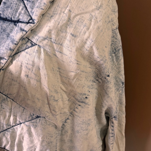 Norma Kamali Blue Denim Quilted Coat - Picture 4 of 4